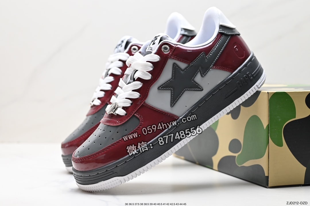 PE, BAPE, 2023 - Bape Sta Low 鞋子 白色 牛皮 高规格用料 LOGO压印 鞋带扣 Ortholite缓震材质 强性价比 尺码:36-45 ID:ZJD212-DZD