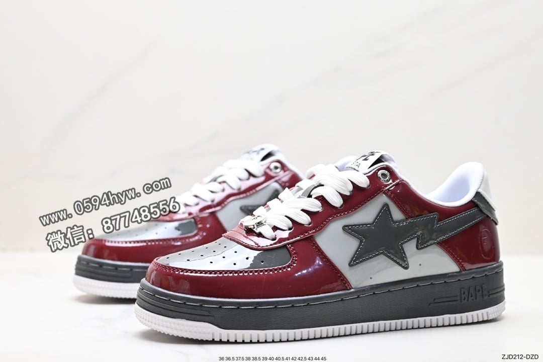 PE, BAPE, 2023 - Bape Sta Low 鞋子 白色 牛皮 高规格用料 LOGO压印 鞋带扣 Ortholite缓震材质 强性价比 尺码:36-45 ID:ZJD212-DZD