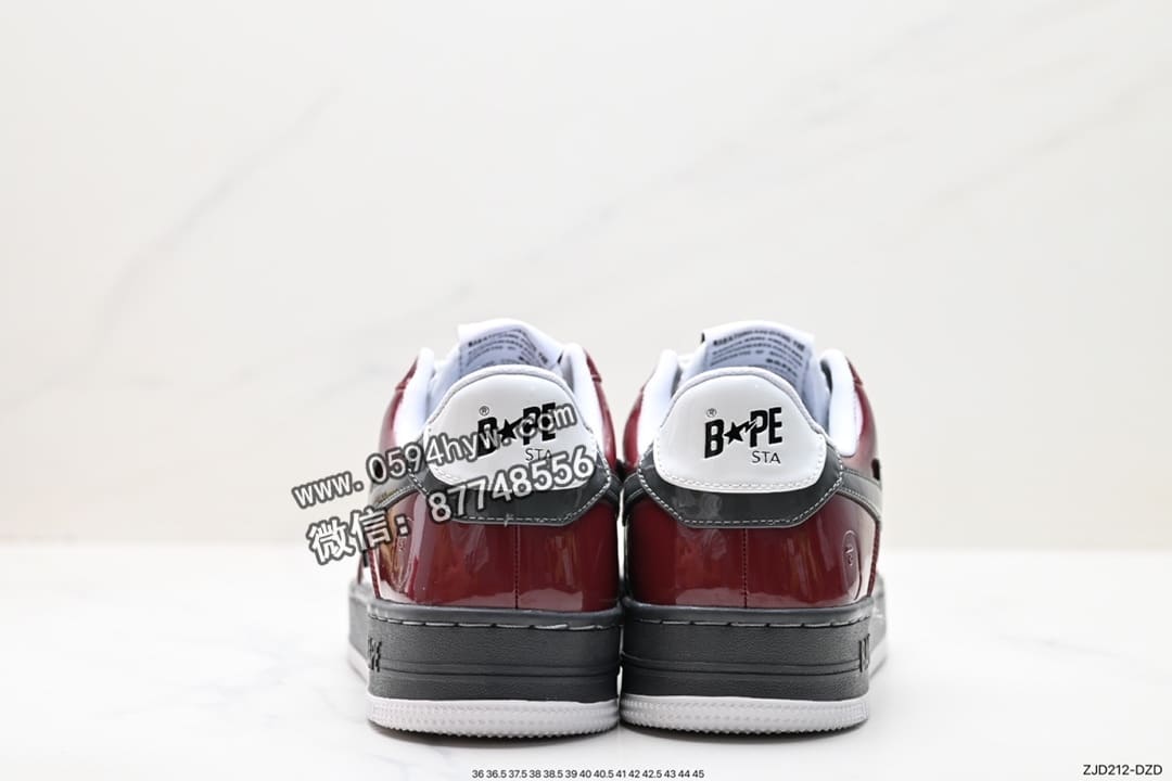 PE, BAPE, 2023 - Bape Sta Low 鞋子 白色 牛皮 高规格用料 LOGO压印 鞋带扣 Ortholite缓震材质 强性价比 尺码:36-45 ID:ZJD212-DZD