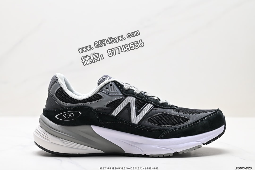 New Balance M990BK6 黑灰 第六代总统复古慢跑鞋 货号：M990BK6