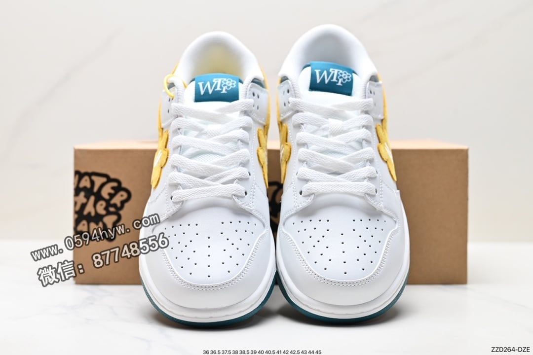 板鞋, NIKE, EVA, Dunk Low, Dunk, AJ 1, AJ - Water The Plant WTP DuNike Low 太阳花笑脸系列 低帮休闲运动滑板板鞋 摩卡棕黑太阳花 WTP028