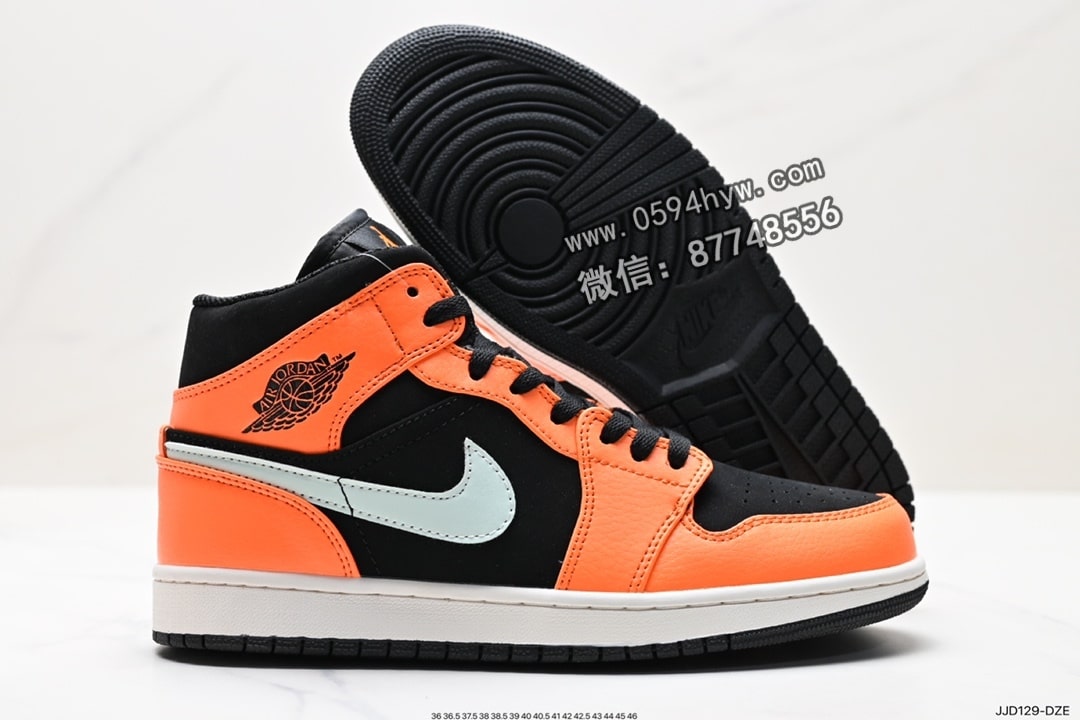 篮球鞋, Jordan, Air Jordan 1 Mid, Air Jordan 1, Air Jordan, AI - Air Jordan 1 Mid 绿黄中帮篮球鞋 货号: 554724-062