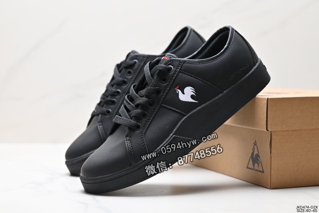 运动鞋, 休闲鞋, KD, 2023 - Le Coq Sportif 法国公鸡蒙贝利尔 经典运动休闲鞋 牛皮革面料 反绒皮装饰 高弹性泡棉中底 尺码 40-45 ID:JKD474-DZK