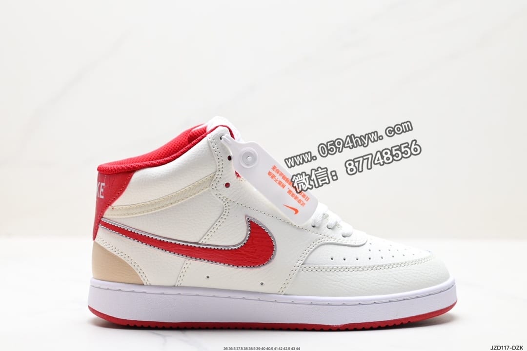 Nike Court Vision MID 高帮板鞋 白绿黄 经典耐用 透气 货号: DQ4977-161 尺码：36-45 ID: JZD117-DZK