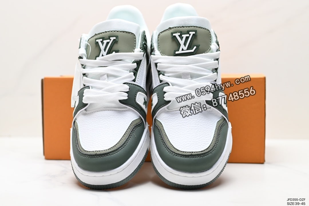 路易威登, 板鞋, Louis Vuitton, AK, AI, 2023 - LV路易威登 Trainer Maxi Low Sneaker 篮球板鞋 尺码：39 40 41 42 43 44 45 ID: JFD355-DZF