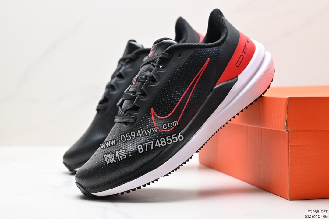 Zoom, Swoosh, Nike Air, NIKE, Air Zoom, AI - Nike Air Zoom Winflo 9 皮面训跑练步鞋 货号：813599-022