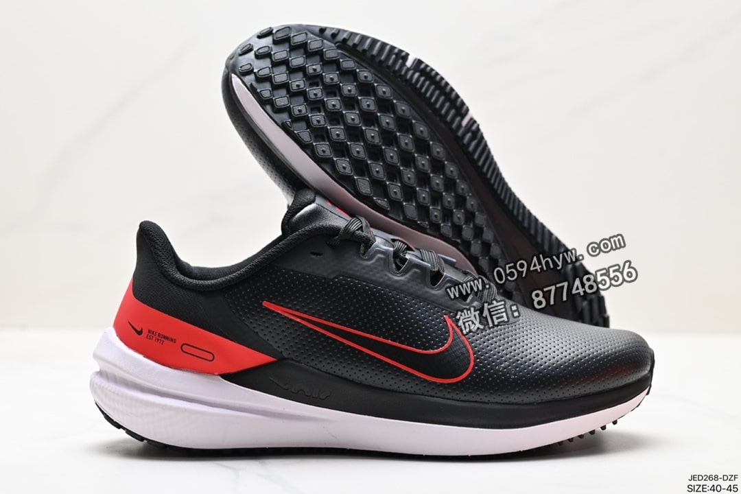 Zoom, Swoosh, Nike Air, NIKE, Air Zoom, AI - Nike Air Zoom Winflo 9 皮面训跑练步鞋 货号：813599-022