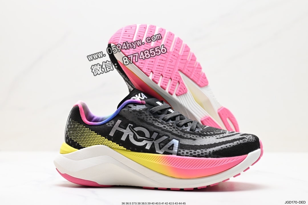 运动鞋, 跑鞋, HOKA, 85, 2023, 07 - HOKA W MACH X 全新配色 鞋子类型：跑鞋 顶厚中底 缓震和轻量 运动鞋 尺码：36-45 货号：JGD170-DED