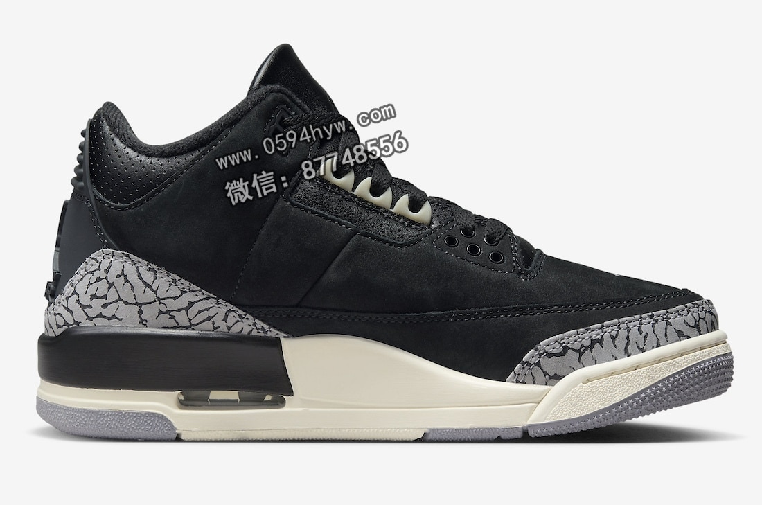 WMNS, Swoosh, Off Noir, CK9246-001, AJ3, AJ, Air Jordan 3, Air Jordan - "AJ3黑水泥"正式发布！官方揭秘！