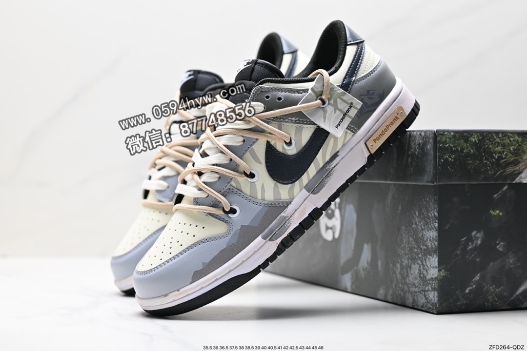 板鞋, Swoosh, SB Dunk Low, Nike SB, NIKE, Dunk Low, Dunk - Nike SB DuNike Low 绑绳系列板鞋 绿/米色 货号: DV0631-002