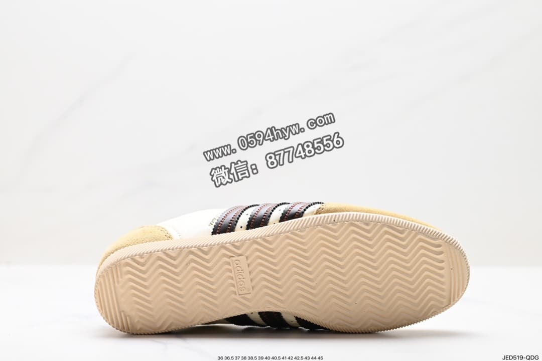 运动鞋, 休闲运动鞋, Wales Bonner, RO, Adidas, 85, 2023 - Adidasidas WB Japan Low Cream White Dark Brown GY5748 联乘经典复古低帮休闲运动鞋