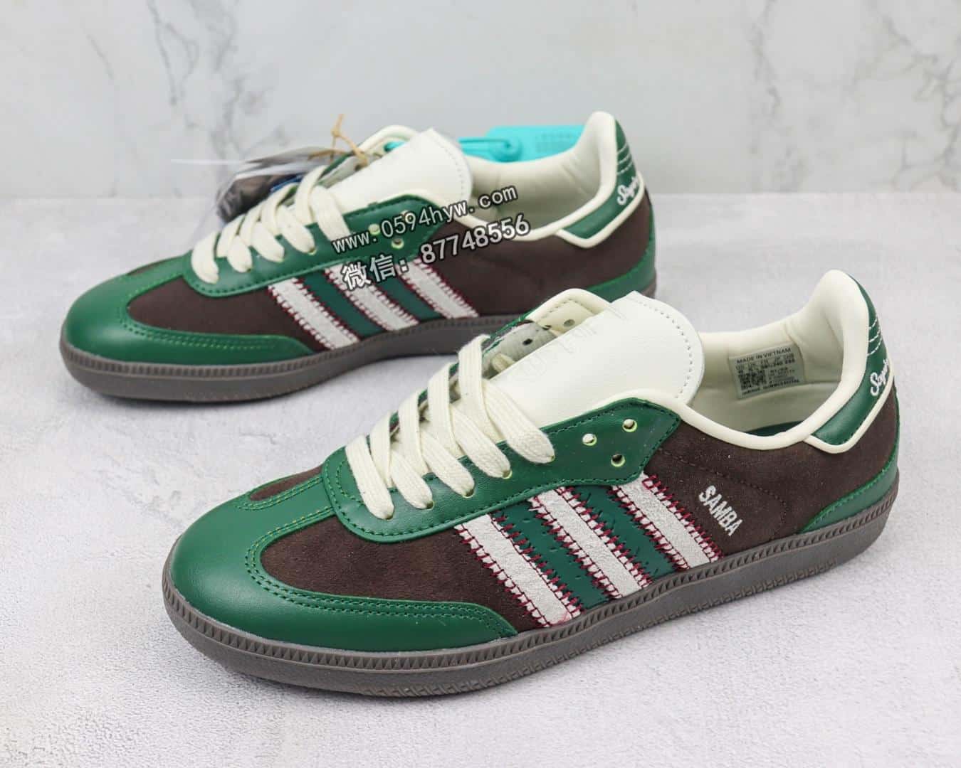 运动鞋, 联名, SAMBA, Originals, Original, adidas originals Samba, adidas Originals, Adidas - Adidas Originals Samba x Notitle OG 联名桑巴训练鞋 货号：ID6022棕绿