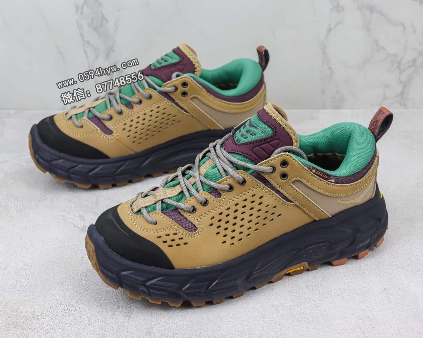 跑鞋, 联名, Tor Ultra, PE, NB, HOKA - HOKA Tor Ultra x JLAL联名 减震防滑耐磨户外功能鞋登山徒步鞋 货号：1145771/NBYL 卡其棕