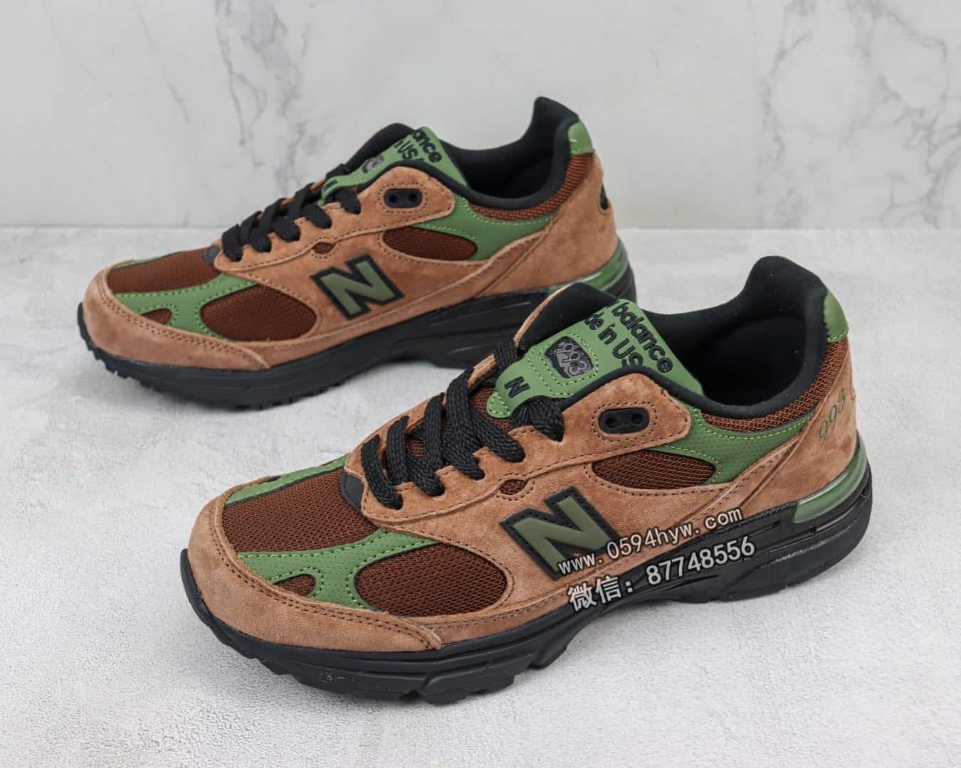 跑步鞋, 联名, 新百伦, New Balance, NB, AI - AIME LEON DORE x New Balance NB MR993系列 联名款 新百伦复古休闲运动跑步鞋 MR993ALD棕色