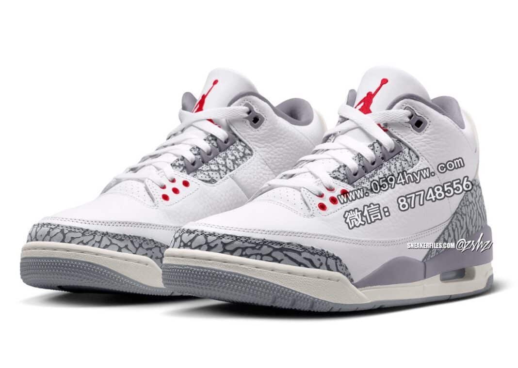 2024年8月发布的Air Jordan 3 “水泥灰”