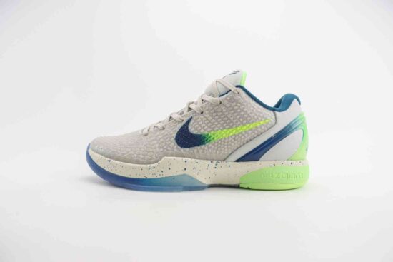 Nike Zoom Kobe 6 科比六代实战篮球鞋 429659-800 白灰蓝绿