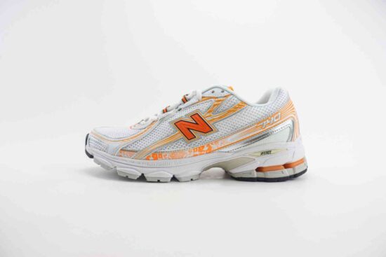 New Balance NB740系列 复古老爹风休闲运动慢跑鞋 MR740SE 白橙色