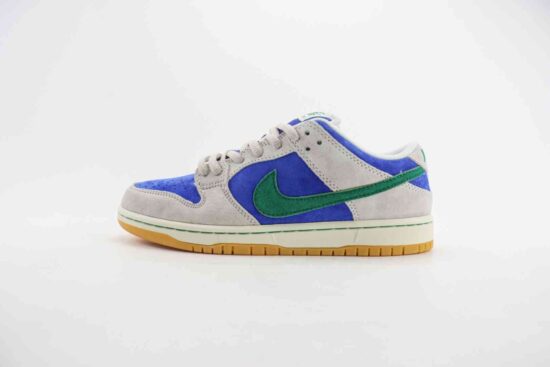 Nike SB Dunk Low 复古低帮休闲运动滑板鞋 HF3704-001 麂皮 米灰蓝 绿勾