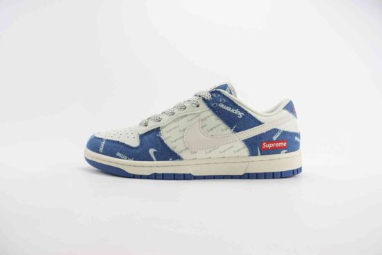 Nike SB Dunk Low x Supreme 联名 牛仔蓝 白蓝 FC1688-194