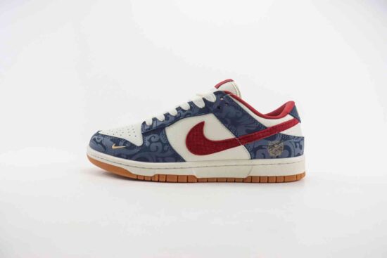 Nike SB Dunk Low 龙年限定 定制配色 印花涂鸦 白蓝红 DQ1098 365