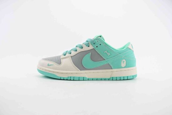 Nike SB Dunk Low x BAPE 猿人头 联名定制涂鸦 灰蓝 灰绿 BB8969 003