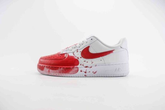 Nike Air Force 1 空军 二次元涂鸦风 案发现场 血腥 白红 315122-211