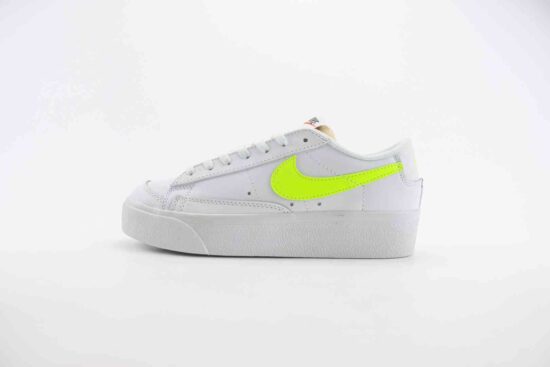 Nike Blazer MID‘77 增高厚底 开拓者校园 低帮休闲情侣板鞋 DJ0292-102 白黄绿