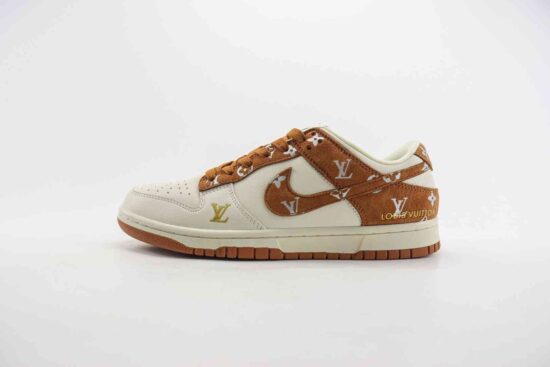 Nike SB Dunk Low x LV联名 白棕 货号：XD6188-030