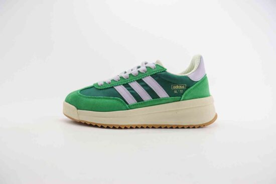 Adidas Originals SL 72 RTN 低帮增高厚底 百搭休闲运动板鞋 绿色 货号：IH7993