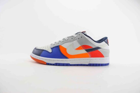 Nike SB Dunk Low 灰蓝橙色 彩色拼接 FQ7674-100