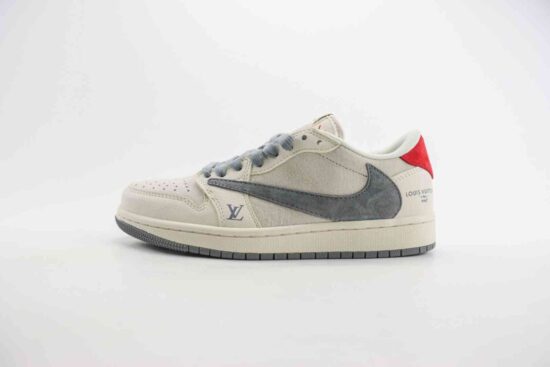 LV 联名 倒钩 Louis Vuitton x Air Jordan AJ1 Low 低帮文化休闲板鞋 货号：XY2688-103