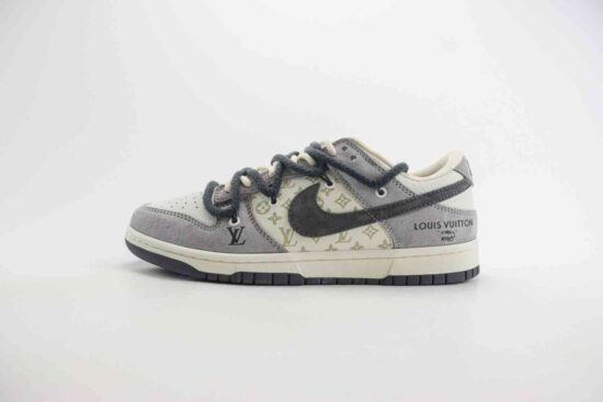 Nike SB Dunk Low x LV联名 绑带解构 白色 货号：FC1688-166