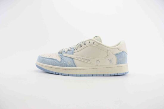 LV 联名 倒钩 Louis Vuitton x Air Jordan AJ1 Low 低帮文化休闲板鞋 货号：LJ5188-003