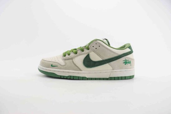 Nike SB Dunk Low x Stussy 联名 米白色 浅灰色 绿色 DQ1098-340