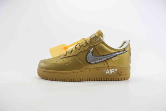 OFF WHITE Nike Air Force 1 Low 空军联名 金棕 AO4297-800