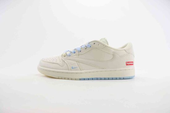 Supreme 联名 x Air Jordan AJ1 Low 低帮文化休闲板鞋 货号：BB6588-102