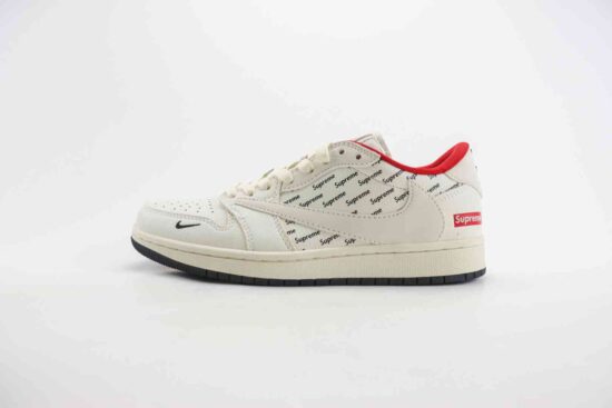 Supreme x Air Jordan AJ1 Low 低帮文化休闲板鞋 货号：YQ2088-671