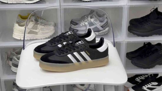 Adidas Originals Sambae 黑白 德训风 松糕休闲运动板鞋 货号：ID0436