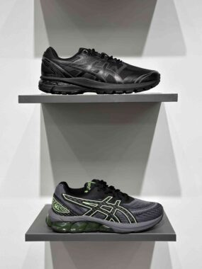 Asics Gel-Terrain Triple Black 低帮健身户外缓震休闲运动跑步鞋 货号：slh54388438