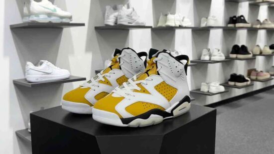 Nike Air Jordan 6 Retro 中帮篮球鞋 黄石黄白黑 货号：CT8529-170