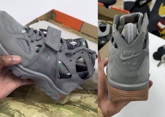 Corteiz x Nike Air Trainer Huarache “Flat Pewter” 2024 年假日发布