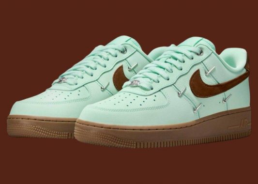 耐克 Air Force 1 Low “薄荷泡沫 “配银色迷你喷泉